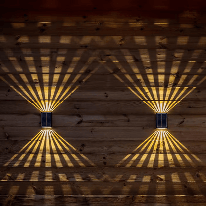 ☀️ LED solar wandlampen voor buiten, waterdicht
