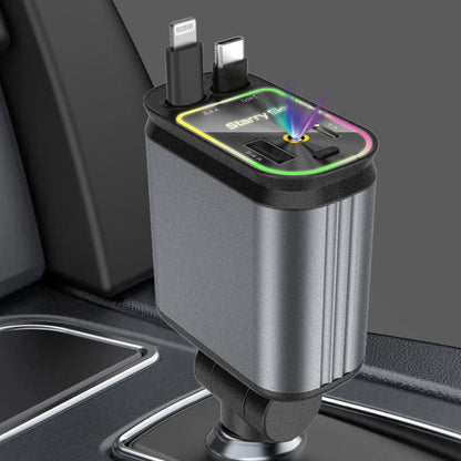 Auto-Ladegerät mit ausziehbarem Kabel