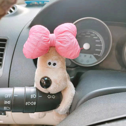 Schattige Decoratiehond Auto