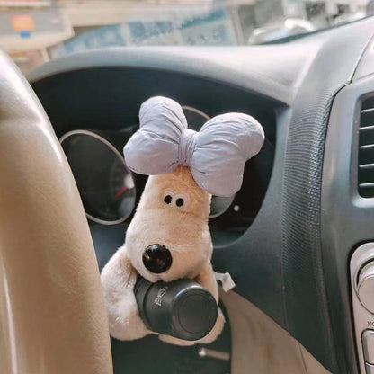 Schattige Decoratiehond Auto