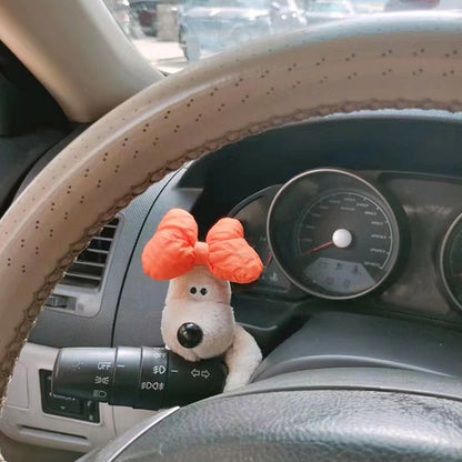 Schattige Decoratiehond Auto