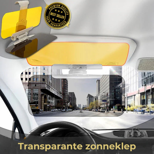 Transparante UV-werende Zonneklep 2-in-1
