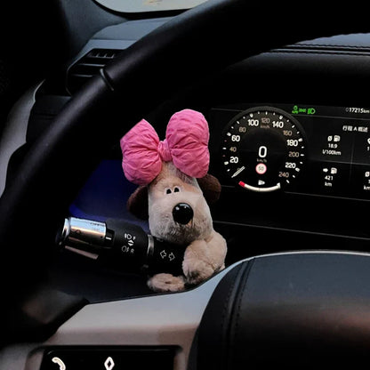 Schattige Decoratiehond Auto