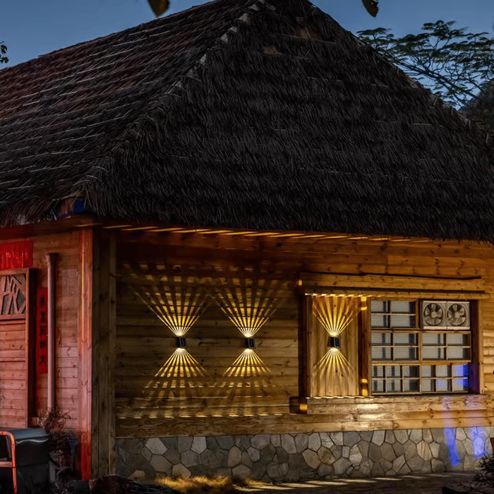 ☀️ LED solar wandlampen voor buiten, waterdicht