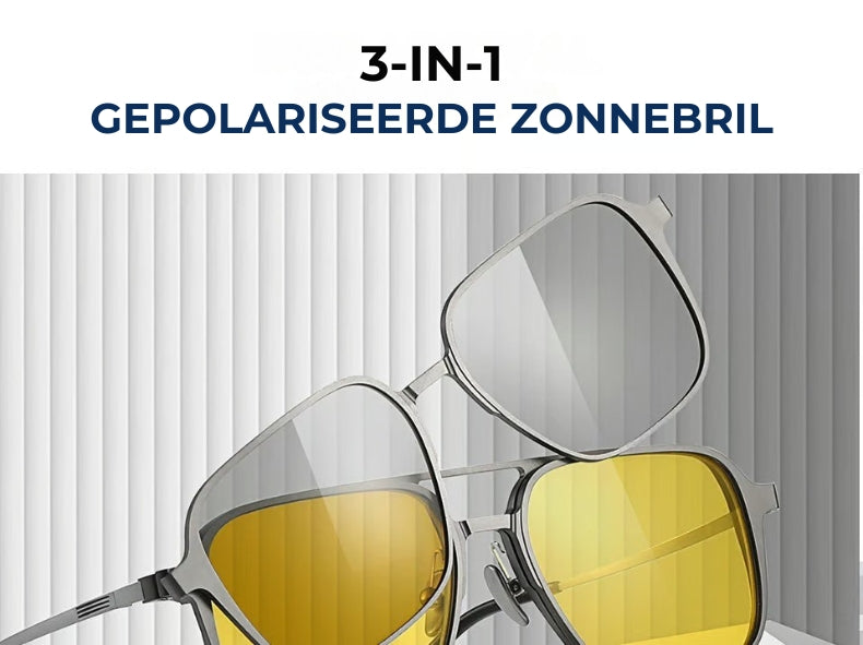 3-in-1 Gepolariseerde Zonnebril