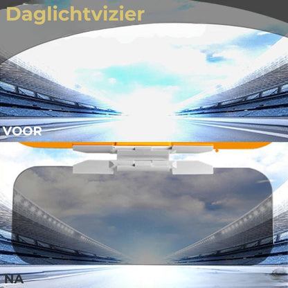 Transparante UV-werende Zonneklep 2-in-1