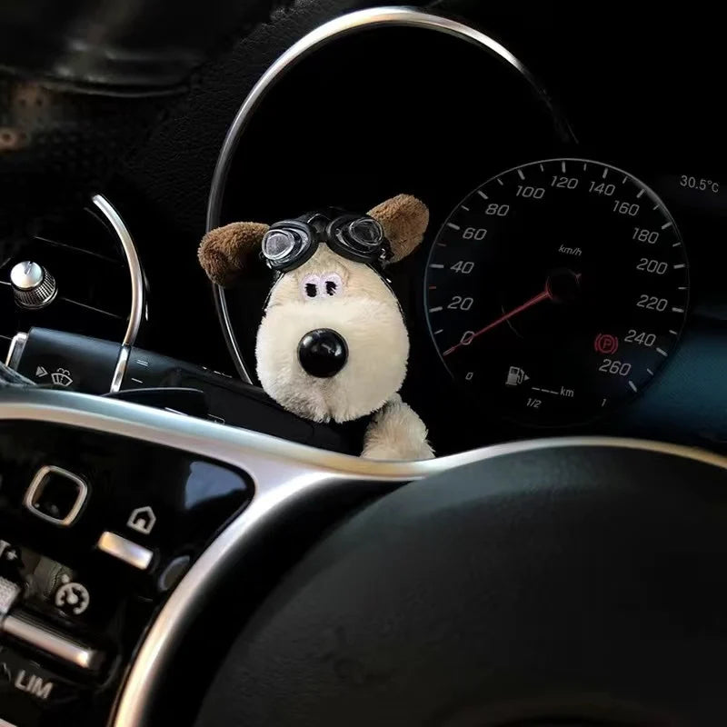 Schattige Decoratiehond Auto