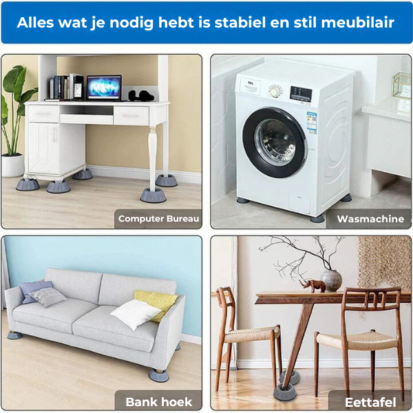 Antitrillings-wasmachinesteun (4 Stuks)
