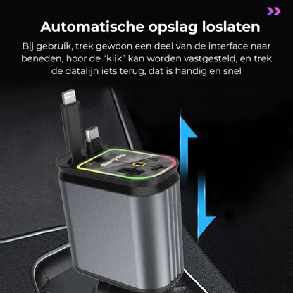 Auto-Ladegerät mit ausziehbarem Kabel