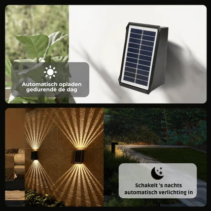 ☀️ LED solar wandlampen voor buiten, waterdicht
