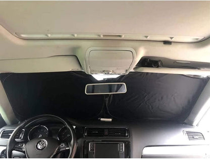 Foldable car sunshade with logo