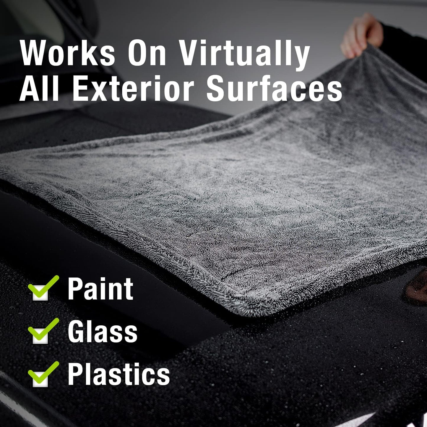Mega drying towel - No wringing, no second passes