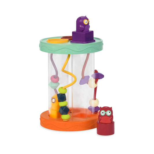 3  Owl Toys – Shape Sorter – Sorting Toy with 3 Owls – Colorful Shapes, Bead Maze & Fun Sounds – Developmental & Educational Game for Babies & Toddlers – Hooty-Hoo – 10 Months + - MEACAOFG