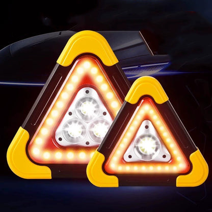WEIQUEEN LED Multifunktionelle solarbetriebene Dreibein-Warnleuchte für Autos