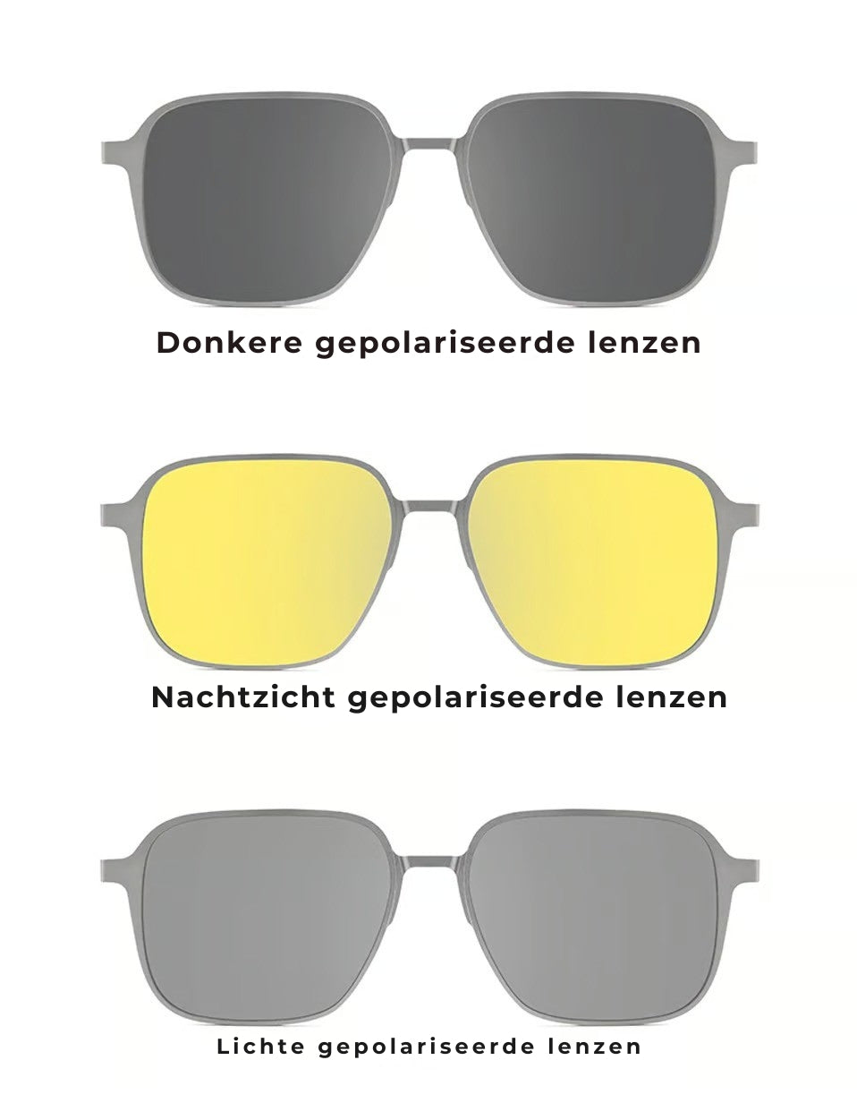 3-in-1 Gepolariseerde Zonnebril