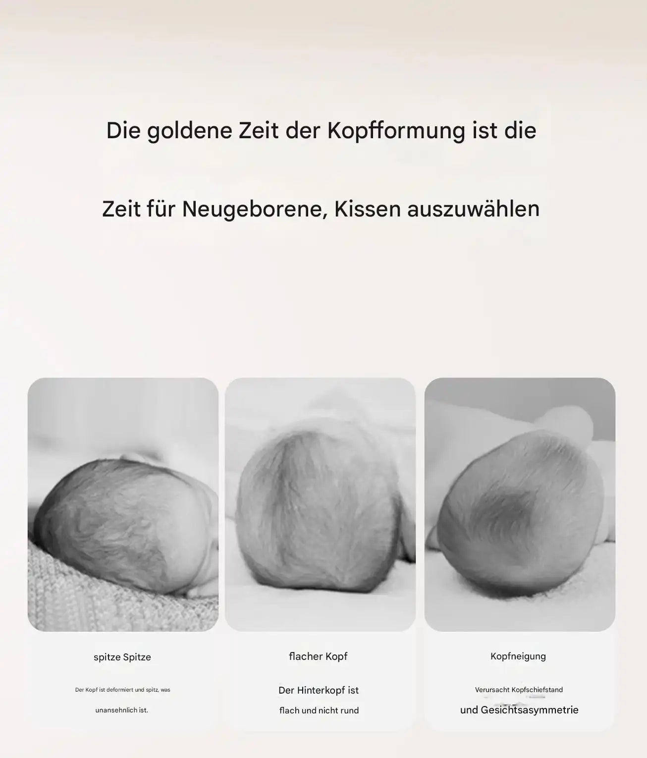 Baby-Kopfkissen für die ideale Kopfform
