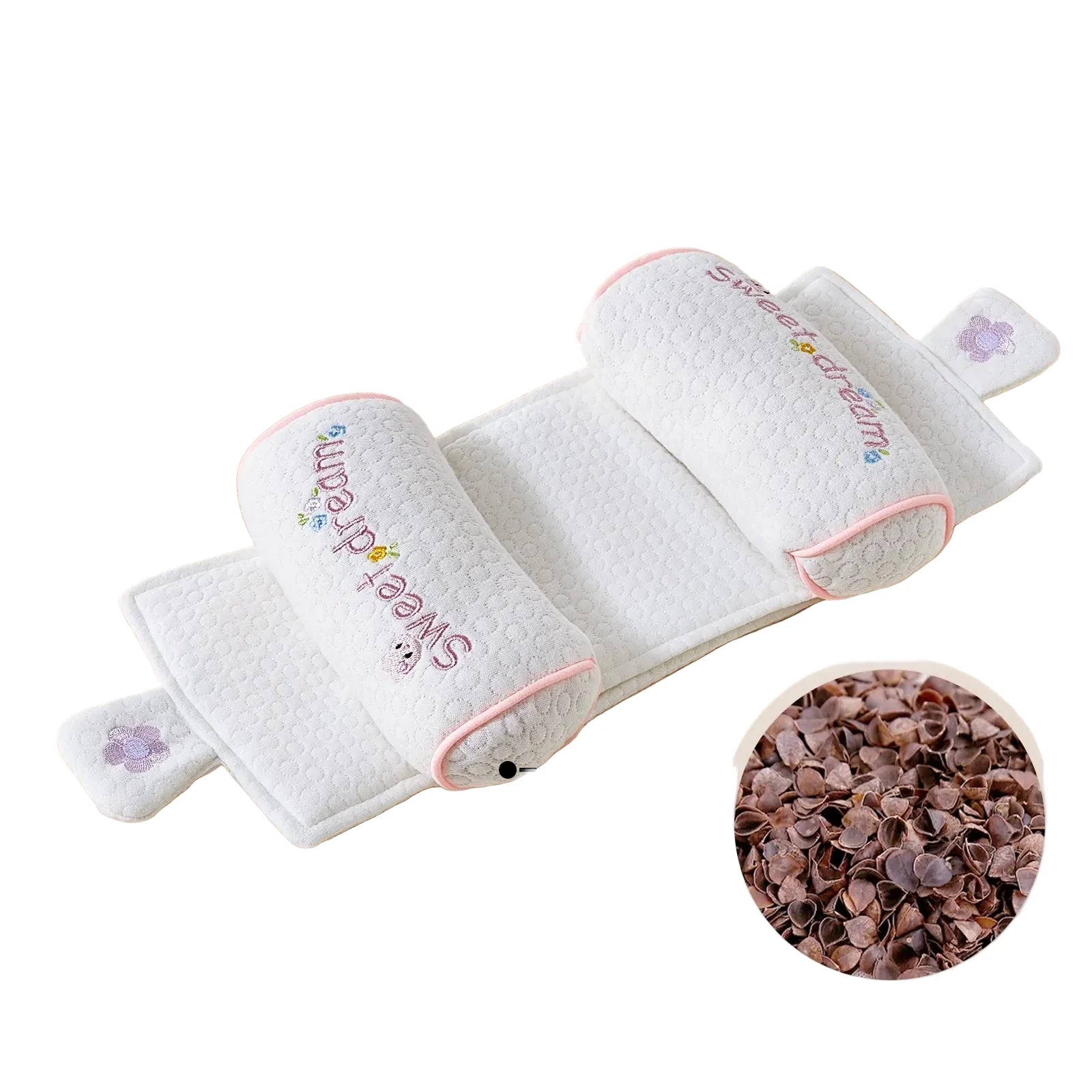 Premium Baby-Kopfstütze – Orthopädisches Bio-Baumwollkissen zur Kopfformung für Babys 0-12 Monate