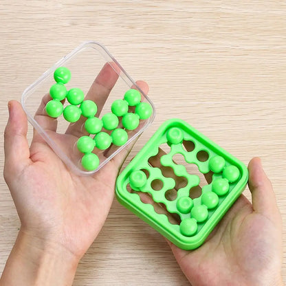 WEIQUEEN Game IQ Games Focus Gifts Kids Plastic Intelligence Magic Box Beads Board Game Montessori Toys Children Puzzle Box Game
