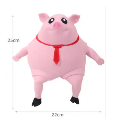 Anti Stress Relief Porky Pinkpig toy Vent Cute Asrm Pink Pig Squeeze Fidget Squeeze TPR Pig Toys for Kids or Adults - MEACAOFG