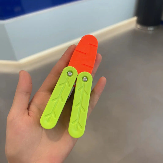 3D Printed Play Toy Knife Radish Butterfly Knife Straight Jump High-quality Gravity Mini Keychain Decompression Toy Gift Surprise toys - MEACAOFG