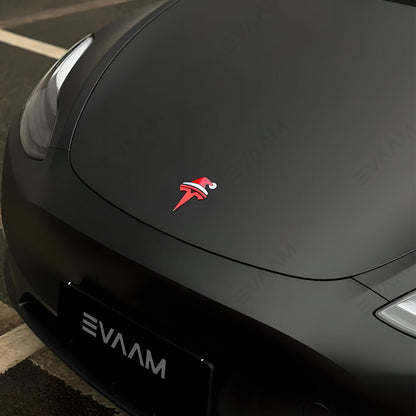 WEIQUEEN™ Autodeko mit lustigem Santahut-Motiv für die Weihnachtszeit