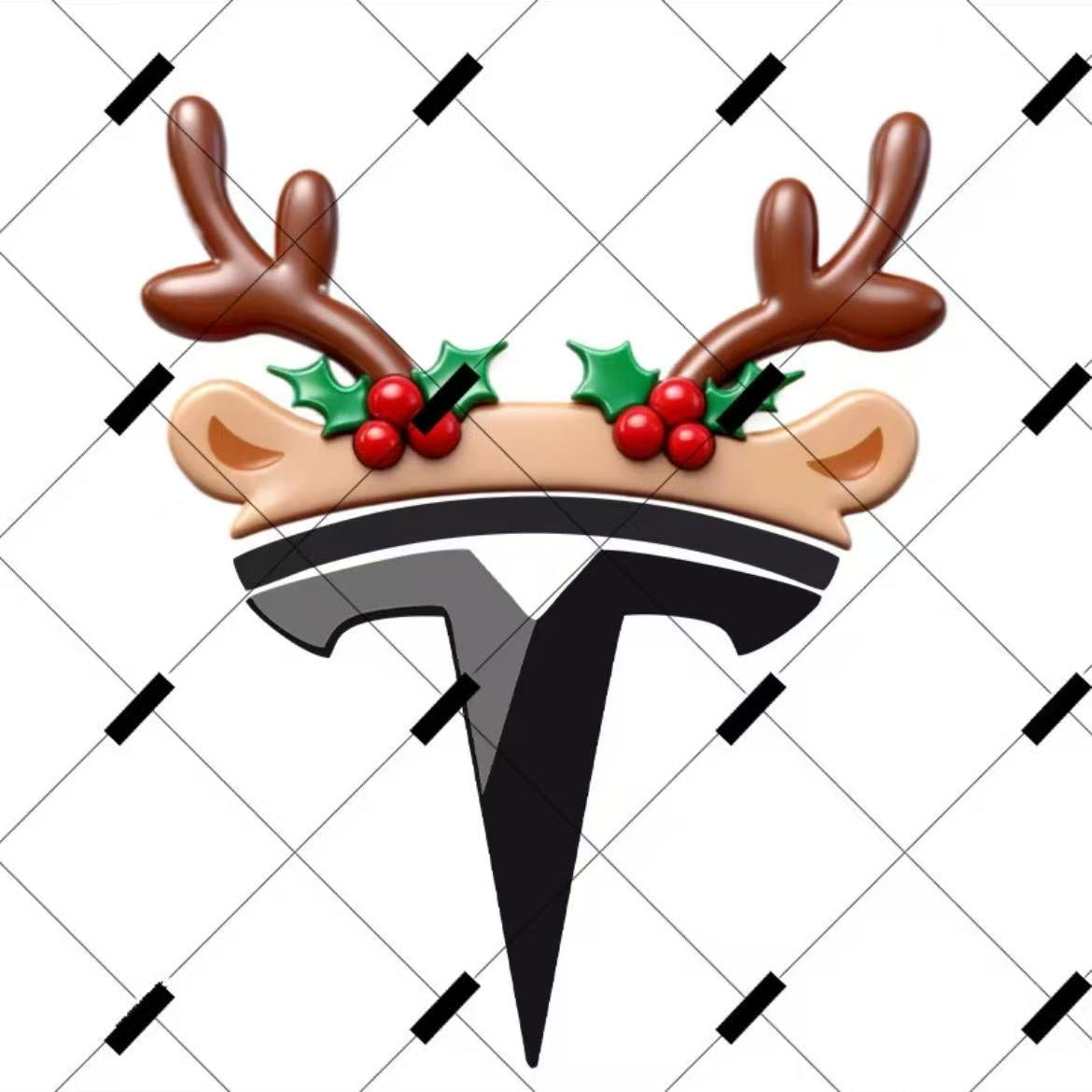 WEIQUEEN™ Autodeko mit lustigem Santahut-Motiv für die Weihnachtszeit