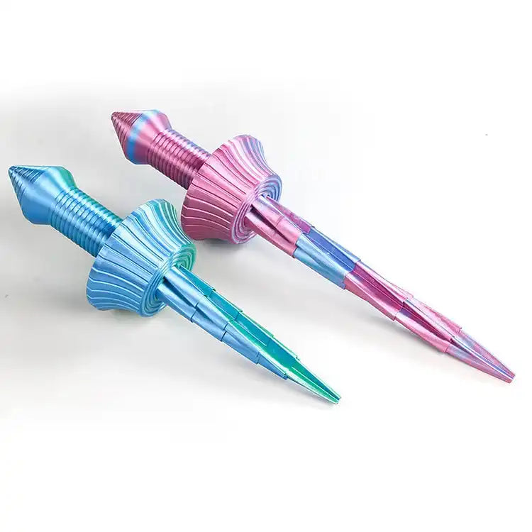 3D Printed Tellscopic Sword Gravity Jump Small Radish Knife Creative Mini Decompression Toy Funny Carrot Knifes Model For Kids Birthday Gift toys - MEACAOFG