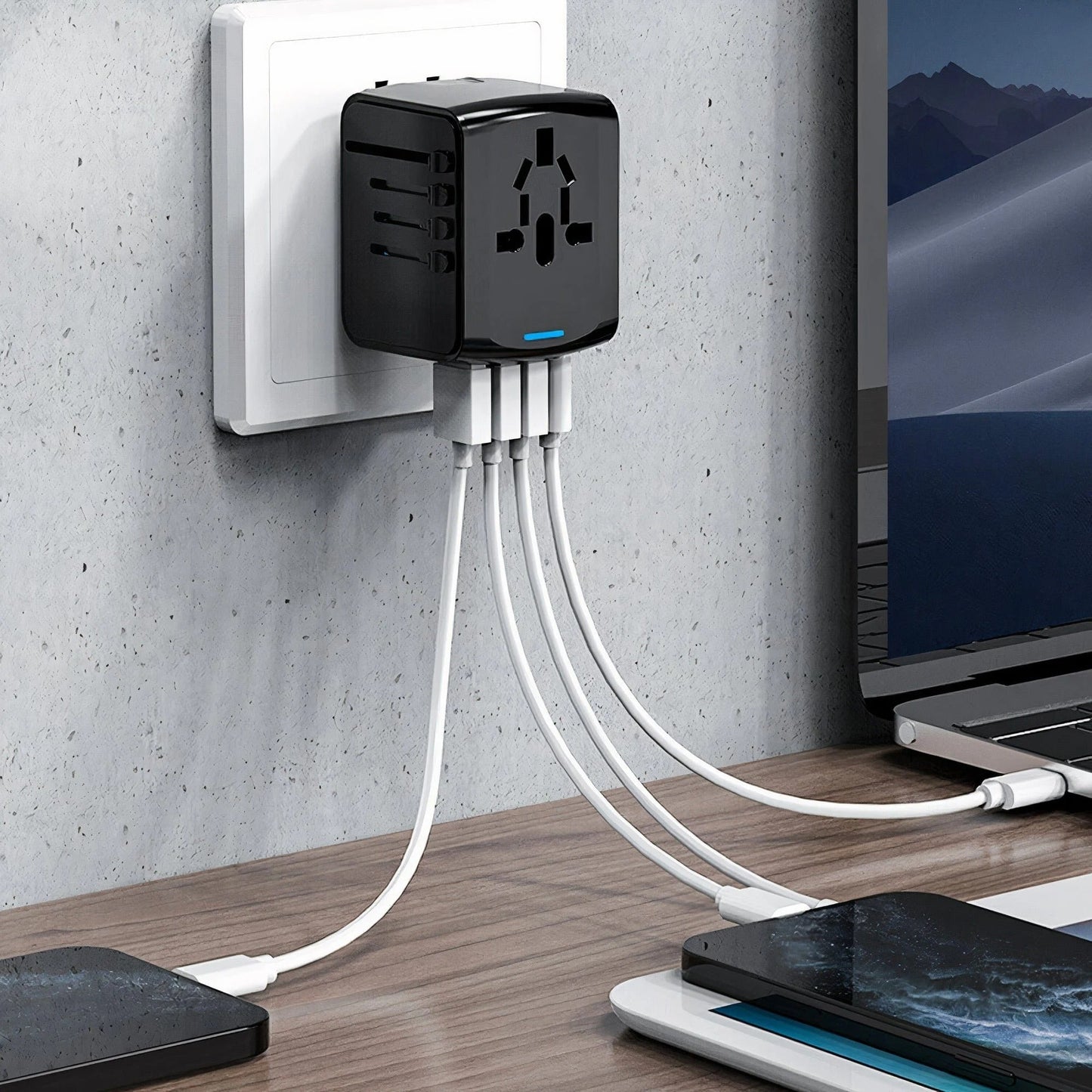 Alles-in-één Reislader Adapter