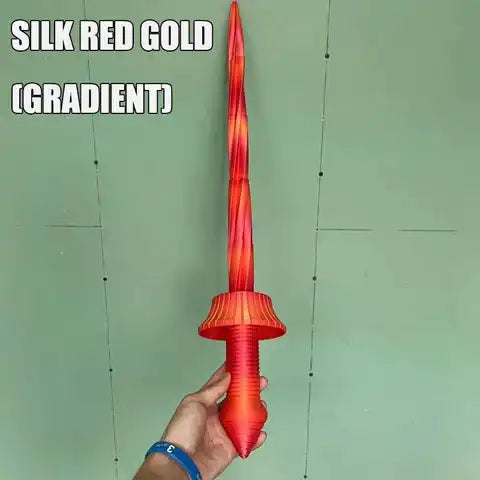 3D Printed Tellscopic Sword Gravity Jump Small Radish Knife Creative Mini Decompression Toy Funny Carrot Knifes Model For Kids Birthday Gift toys - MEACAOFG