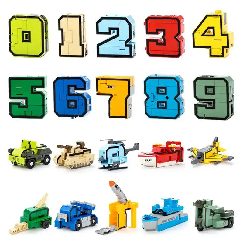 WEIQUEEN Digital Transformer Robot Toys Kids Toys Family Toys